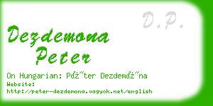 dezdemona peter business card